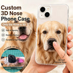 Custom Handmade 3D Dog Nose Phone Case, Platinum Silicone Pet Gift, Personalized Memorial Keepsake | doboop