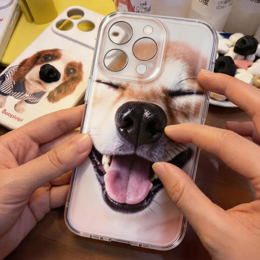 Custom Handmade 3D Dog Nose Phone Case, Platinum Silicone Pet Gift, Personalized Memorial Keepsake | doboop