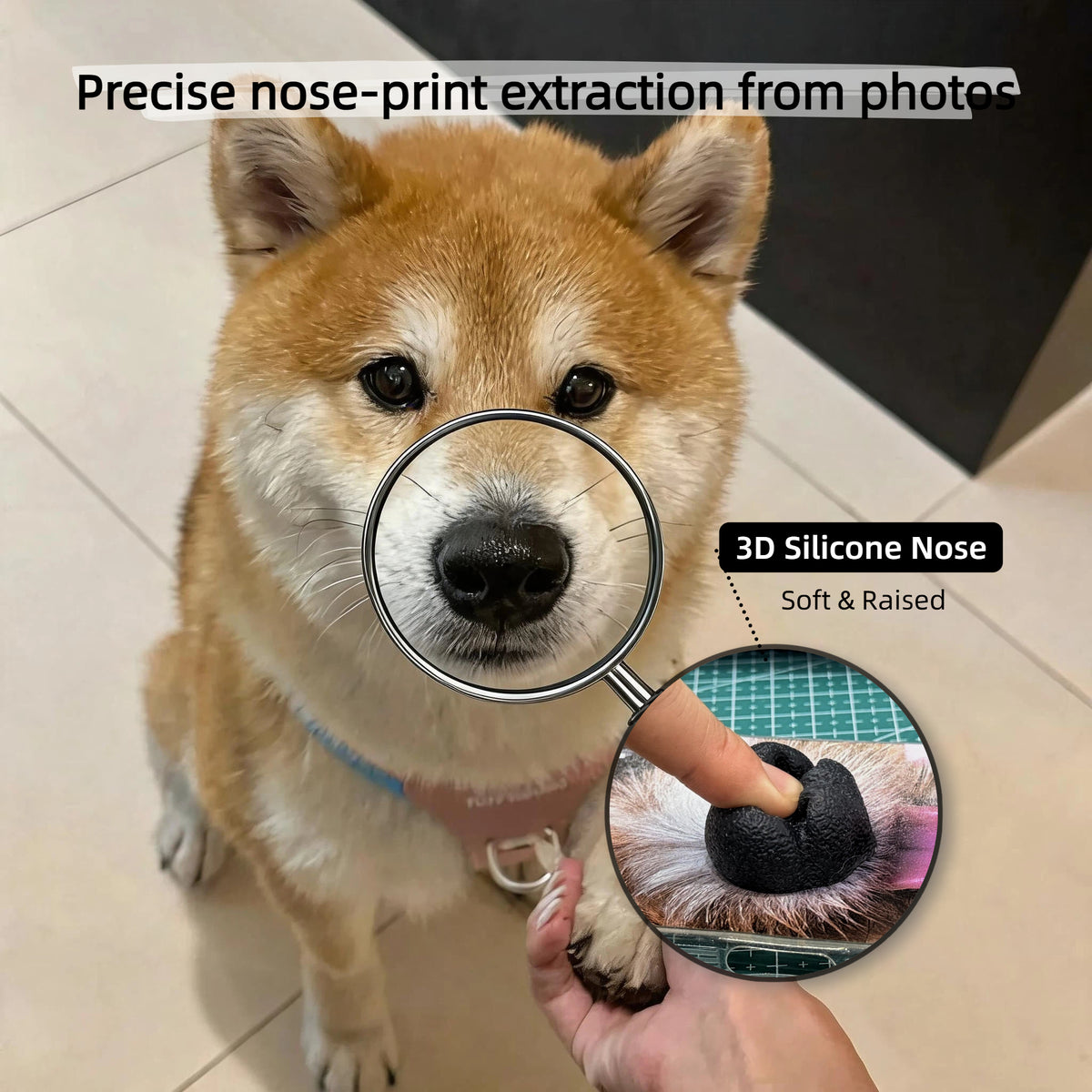 Custom Handmade 3D Dog Nose Phone Case, Platinum Silicone Pet Gift, Personalized Memorial Keepsake | doboop